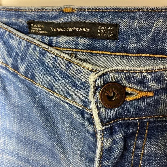 Zara trafaluc denimwear jeans | women’s size 12 - Picture 1 of 6